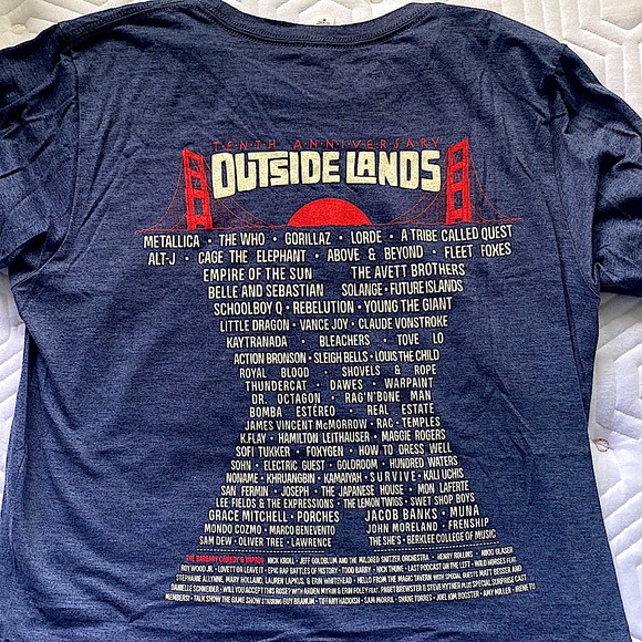 Outside Lands 10th anniversary lineup tee! Circa 2017 - Picture 4 of 4